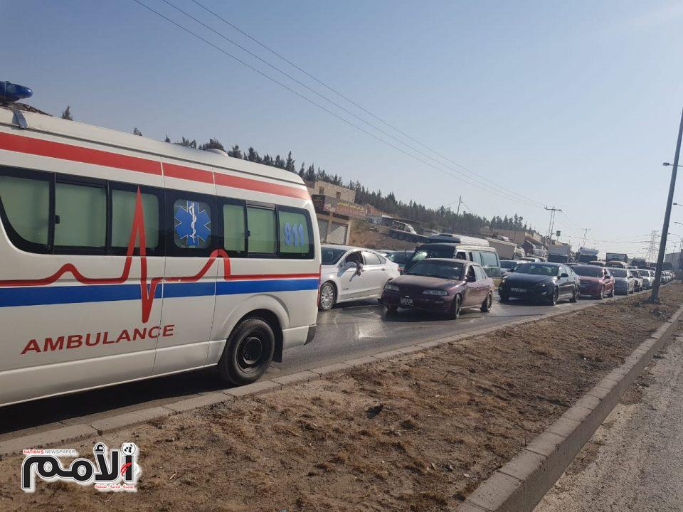 اغلاق اتوستراد عمان الزرقاء اثر حادث سير